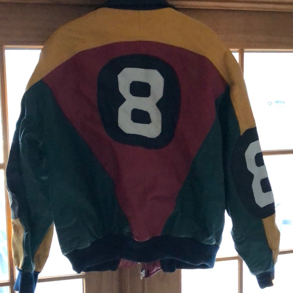 Vintage leather 8 ball jacket
